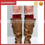 A-20 Lace Knit Boot Cuff Socks Knitting Lace Boot Cuff Lace Crochet Boot Cuffs thumbnail-2