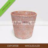 Pink Round Rattan Basket /High Quality Storage Basket, Laundry Basket Artex Nam An thumbnail-1