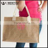 Wholesale Personalized Burlap Tote Bag thumbnail-2
