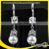 Crystal New Arrival Hanging Double Sided Pearl Earring, Fake Pearl Earrings thumbnail-1