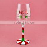 High Quality Champang Wine Glass With Painting Hot Sale thumbnail-5