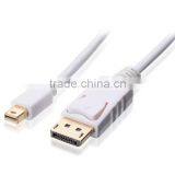 Mini DisplayPort | Thunderbolt to DisplayPort Male to Male Cable in White 10 ft