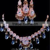 Cubic Zirconia Kundan Bollywood Jewelry Little Charm Necklace Clear White F24 thumbnail-1