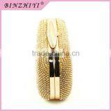 Wholesale Fashion Gold Clutch Evening BagMetal Frame thumbnail-2