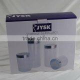 Glass Canister With Stainless Lid thumbnail-1