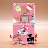 Phone Case For Samsung Note4 Slim Prefume TPU+PC With Metal Ring