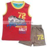 Boys Cotton Printed T-shirt With Short Set thumbnail-1