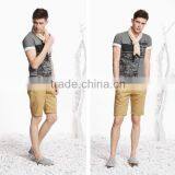 High Waist Casual Tight Slimming Cotton Mens Chino Shorts thumbnail-5