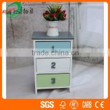 Antique Style Colorful Drawers Small Side Cabinets