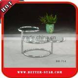 Stylish Round Tempered Glass Stainless Steel Tea Table thumbnail-2