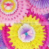 YiWu Wholesale PartySupplier Photo Backdrop, Layered Tissue Fans Kit, Pink, Yellow, Lavender, Lalaloopsy Birthday Party