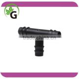 Barbed Plastic Tee Connector / Irrigation Pipe Fitting