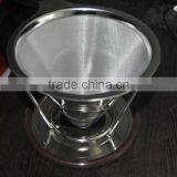 Ultra Fine High Quality Pour Over Coffee Filter Cone Dripper With Coffee Stand