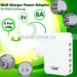 New uk 3 Pin Plug 4 5 6 7 8 Port USB AC Power Multi Adapter Travel Wall Charger US EU UK AU Plug 10W 30W 35W 5V 2A 3.1A 4A 6A 7A thumbnail-1