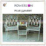 Vintage Outdoor Wrought Iron Clean Bench PL08-8671 thumbnail-3