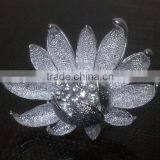 Jeweled Metal Alloy Flower Blossom Napkin Ring thumbnail-1