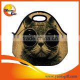 Printed Neoprene Lunch Bag With Zipper