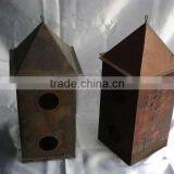 Antique Bird House,Bird Houses,Metal Bird House,Iron Bird House,Decorative Bird House,Hanging Bird House thumbnail-1