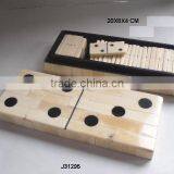 Domino Made in a Bone in Natural Polish Finish and Black Resin thumbnail-1