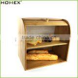 Bamboo Large Capacity Bread Storage /double Bread Box Homex-BSCI thumbnail-1