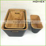 Bamboo Stacking Storage Boxes Kitchen Storage Boxes Homex BSCI/Factory thumbnail-4