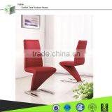 B2731 Hot Sale Cheap Black Leather z Shape Dining Chair thumbnail-1