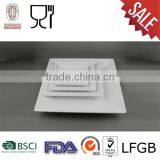 Hotel White Square Melamine Deep Plate Set thumbnail-1