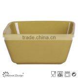 Solid Color Stonware Square Bowl thumbnail-3