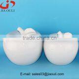 Hot Sales Home Decoration Glazed White Ceramic Apple Figure thumbnail-4