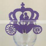 Party Favors Supplier Wine Glass Card Laser Cut Wedding Place Card thumbnail-5