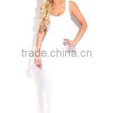 Woman Casual Maxi Dress With Stripe V Neck Guangzhou New Fashion Style Jersey Bodycon Sleeveless Stripe Knit Maxi Dress (Juniors thumbnail-6