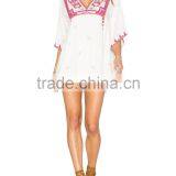 Bohemian Machine Embroidery Design Rayon Fabric Mini Names Of Girls Dresses With Pleat Accents 2016 HSD5713 thumbnail-1