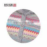 Hooded Long Sleeve 100% Cotton Knitting Girls Sweaters Collection thumbnail-3