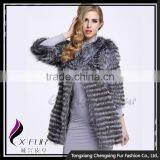 CX-G-A-40B Lastest Design New Fashion Woman Winter Silver Fox Fur Clothes thumbnail-2