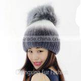 CX-C-02F Lovely Custom Beanie Hat Fashion Handmade Rex Rabbit Fur Hat thumbnail-5