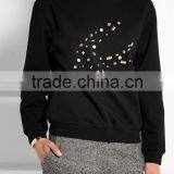 Embellished Cotton-jersey Pullover Sweatshirt Without Hood thumbnail-2
