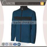 New Arrival Mock-neck Zip-up Swallow Gird Jacquard Merino Wool Sweater Men thumbnail-3