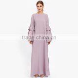 Layered Flare Sleeve Kaftan Dress High Quality Long Dresses Women Lady thumbnail-2