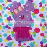 2015 New Baby Girls Color Dot Bunny Easter Dress With Necklace and Bow Set thumbnail-2