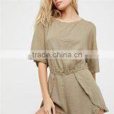 Ropa Mujer Casual Raw Trim Low Scoop Back Beach Rompers Jumpsuits thumbnail-6