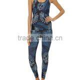 Wholsale OEM Casual Women Sports Tank Top Gym Jogging Wear Printed Yoga Wear Set thumbnail-3