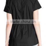 Women's Button-front Scrub Top Longer Length Medical Scrub thumbnail-4