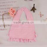 Wholesale Waterproof 100% Cotton Soft Cute Baby Bib Lace Ruffle Bib thumbnail-2