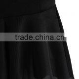Guangzhou Shandao Wholesaler High Quality Fashion Party Wear Women Summer Black Knee Length Cotton Net Flare Long Skirt thumbnail-3