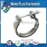 Made in Taiwan Stainless Steel Strong Stainless Steel Hose Clamps Thin Hose Clamp V Band thumbnail-6