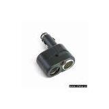 1 to 2 Transparent Sockets,AC DC Cigarette Plug Type Adapters for IPod and USB Device