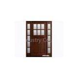 Lacquer Finish Solid Timber Door With Handles , Rubber Seal