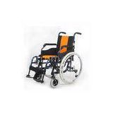 Manual Kids / Elderly Wheelchair Rental With High Strength Alum Folding Back