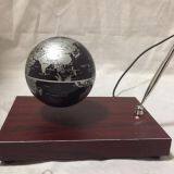 Rectangle Red Wooden Base Floating Globe With a Pen thumbnail-3