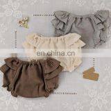 Fashion Organic Cotton Ruffles Gauze Newborn Girls Baby Short Pants thumbnail-4